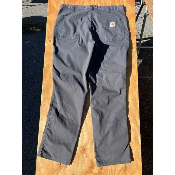 Carhartt Relaxed Fit Canvas Gray Men 34x30 Work Pants Y2K Casual outdoors - Picture 3 of 12
